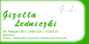 gizella ledniczki business card